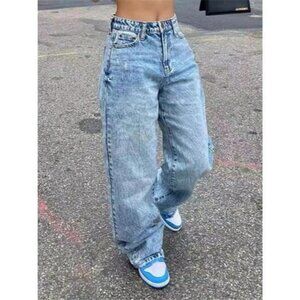 Wash Wide Leg Jeans